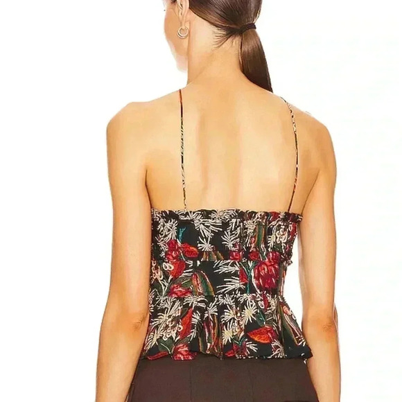 NWT Ulla Johnson Kitty Peplum Top Anthurium Black 6 - Picture 3 of 8